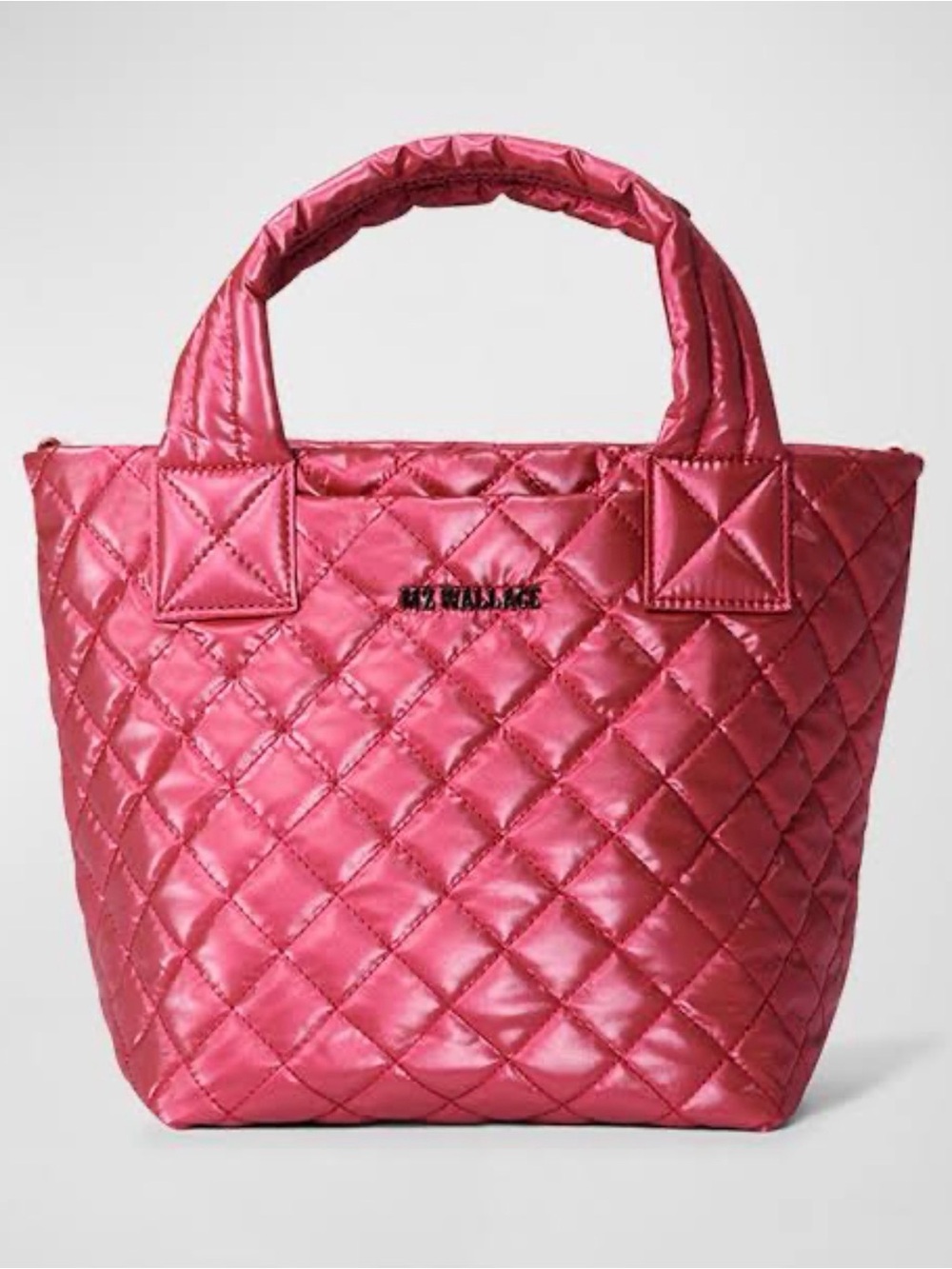 MZ Wallace Metro Deluxe Mini Top Handle Bag in Peony Pearl Gunmetal Hardware